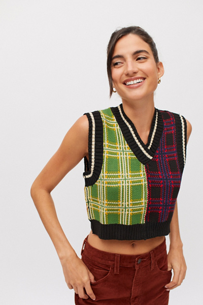 josie ribbed v neck vest urban outfitters