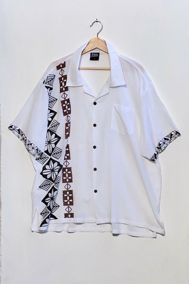 Vintage Tropical Print Short Sleeve Woven Shirt Made in Fiji | Urban ...