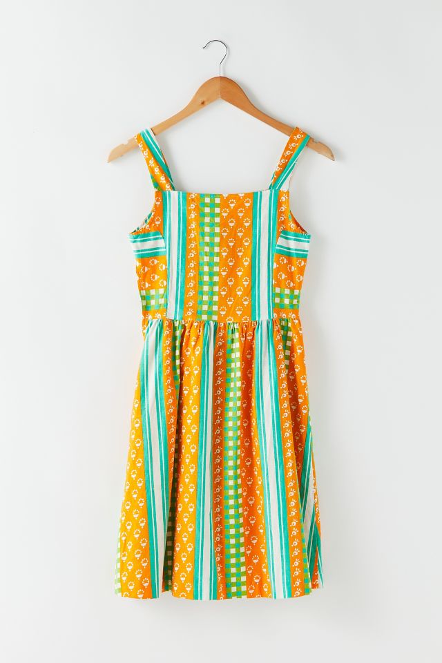 Vintage Gingham Stripe Dress #1