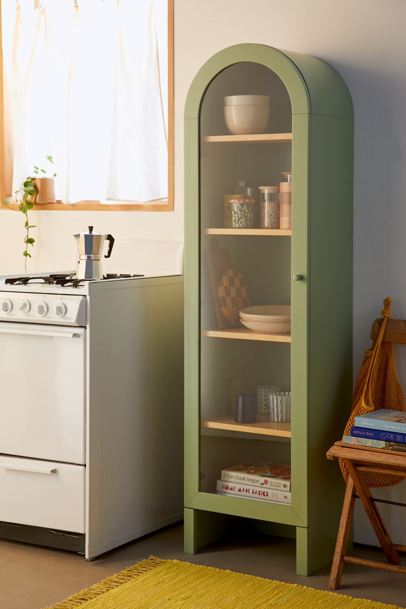 Mason Curio Cabinet - Dark Green, ONE SIZE