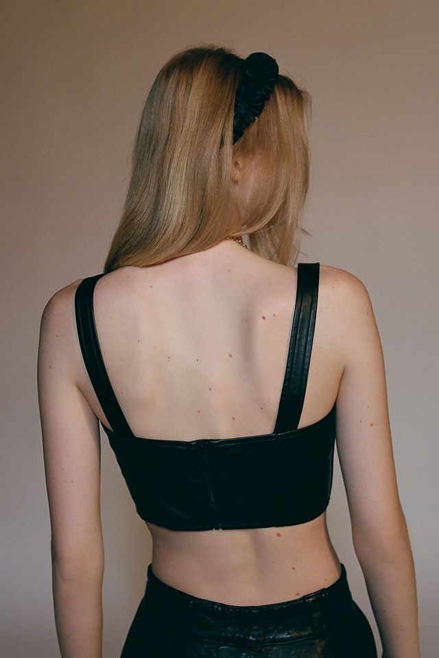 Bardot Vegan Leather Corset Top #1