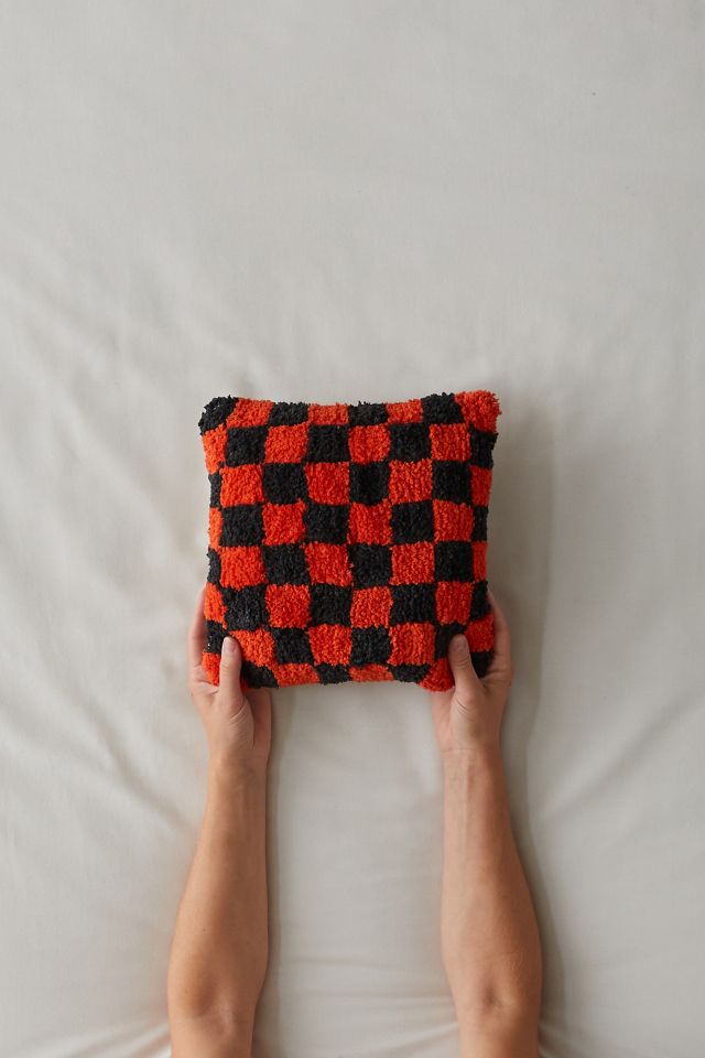 Checkerboard Tufted Mini Throw Pillow #1