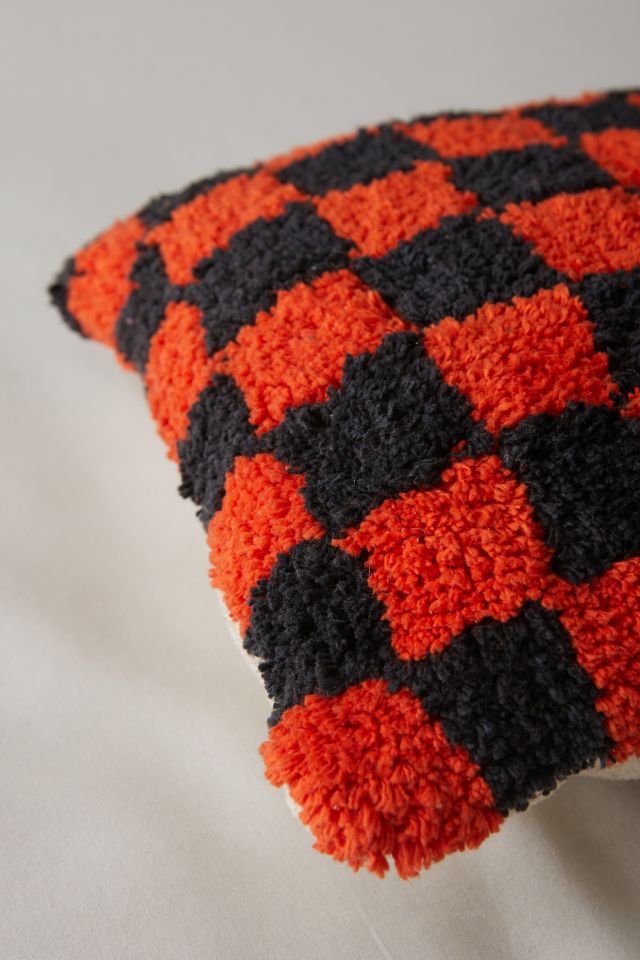 Checkerboard Tufted Mini Throw Pillow #2