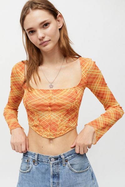 URBAN OUTFITTERS UO PERSEPHONE MESH CORSET TOP 63887137