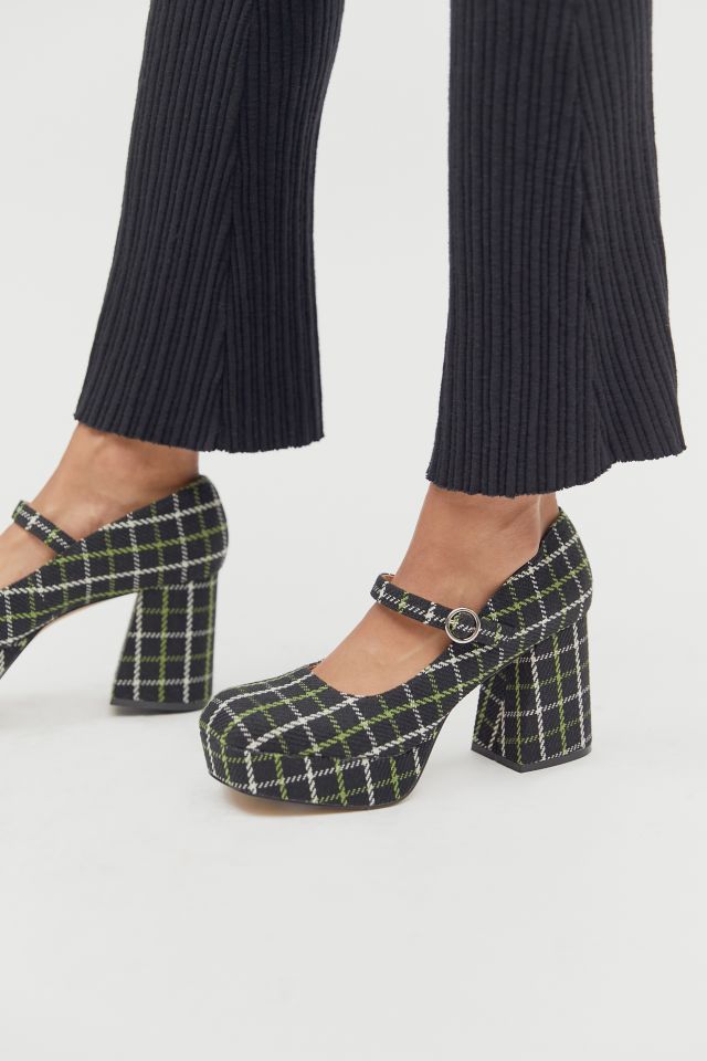 UO Sadie Plaid Mary Jane Platform Heel #3