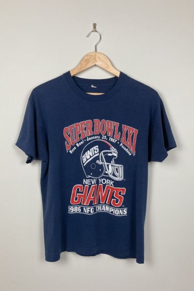 Vintage New York Giants shirt, NFL Superbowl grey graphic tee - AU Large