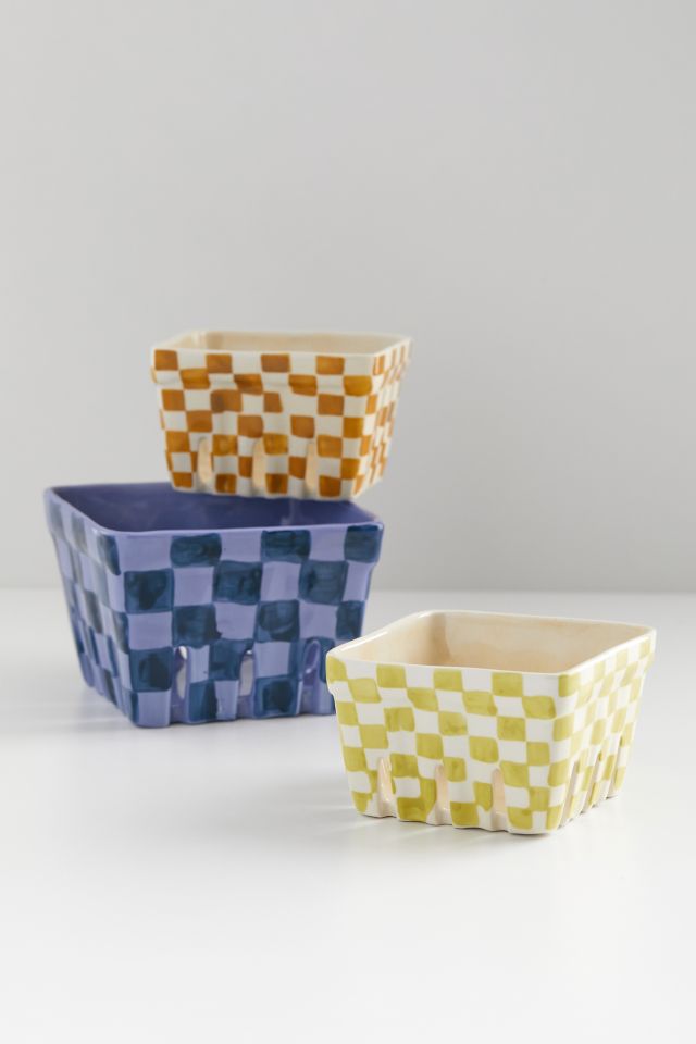 Pax Checkerboard Berry Colander Dish #3