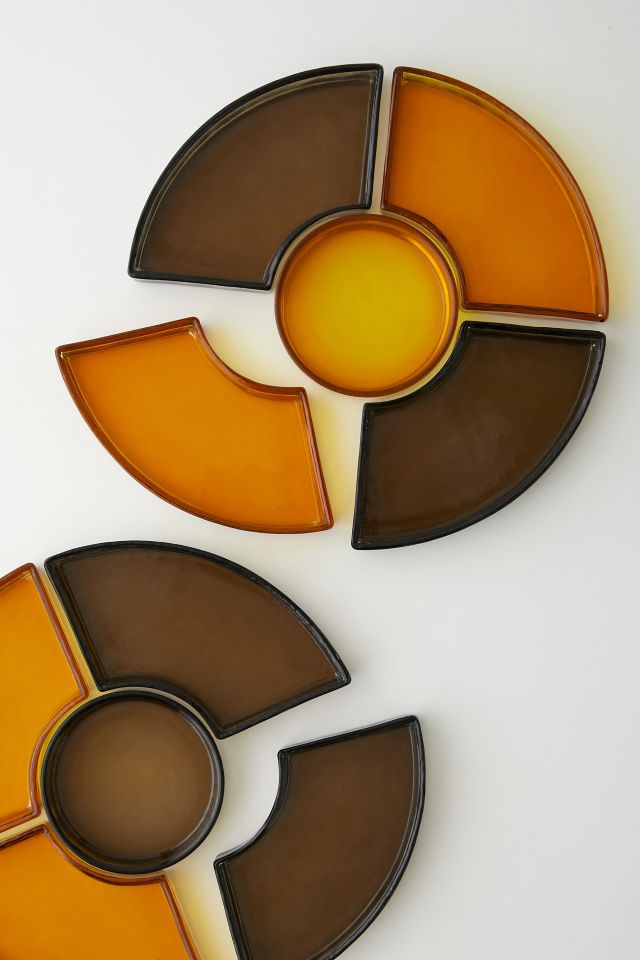Donna Glass Serving Tray Set #3