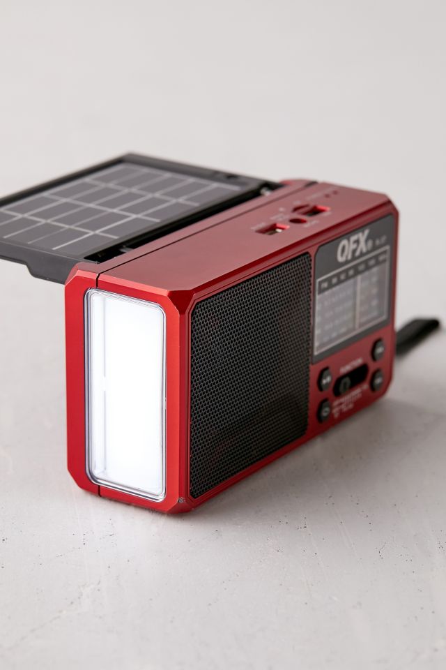 Radio AM/FM Bluetooth solaire avec lampe torche DEL QFX R-37 #3