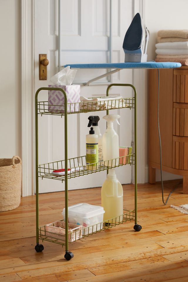 Wire Rolling Carts with Shelves