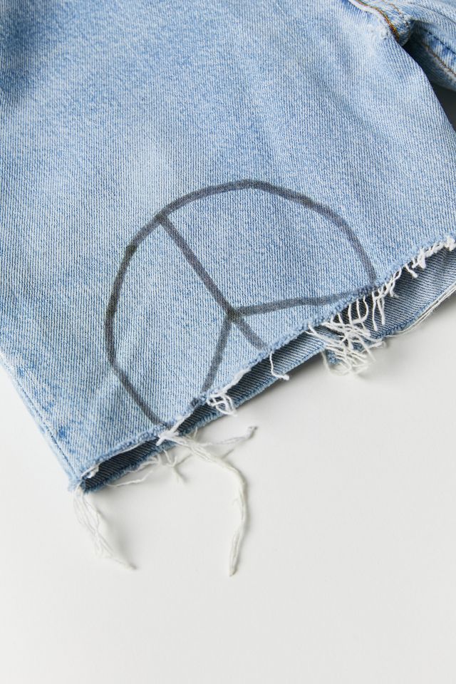 Short en denim vintage à signe de paix Levi's #1