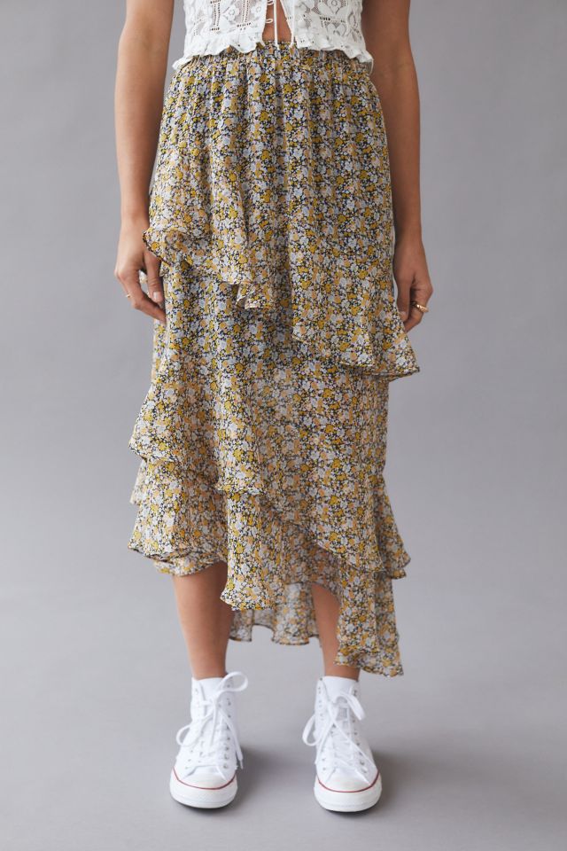 MINKPINK Nahla Tiered Midi Skirt #2
