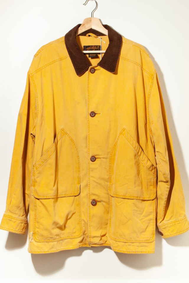 90s Vintage Eddie Bauer Hunting Jacket Yellow Distressed | Urban