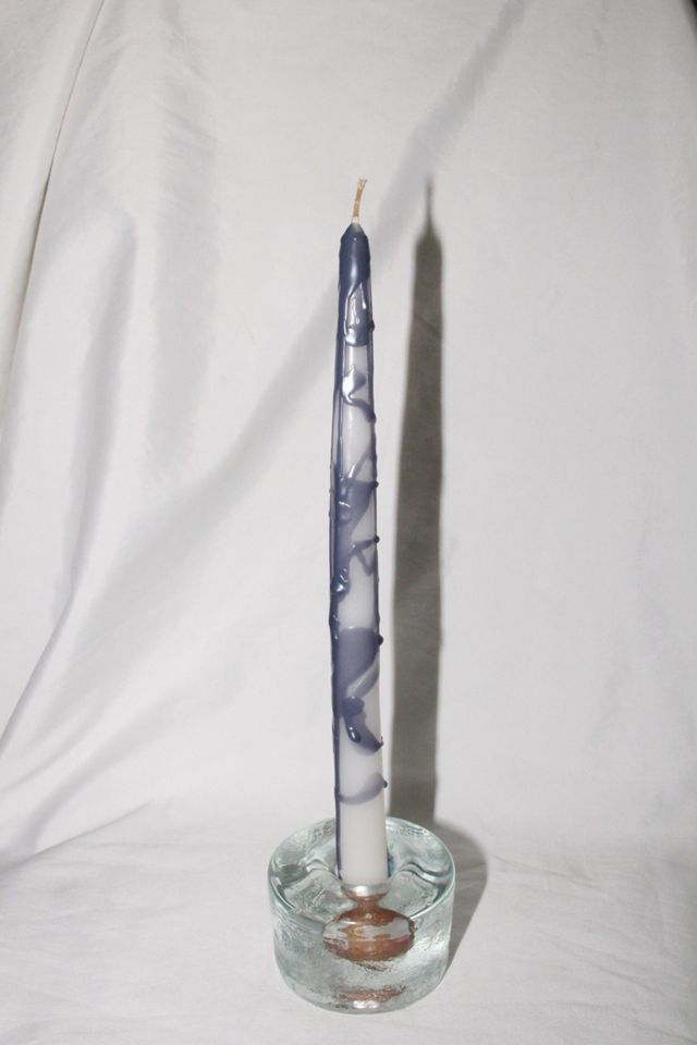 Love Dose Grey On White Candlestick Urban Outfitters