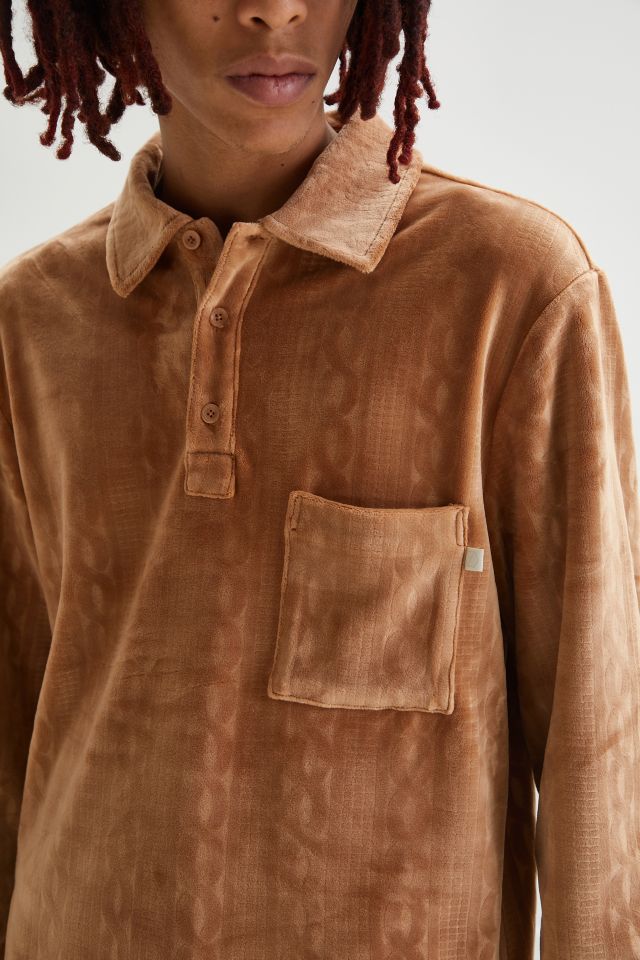 Standard Cloth Debossed Velour Polo Shirt #3