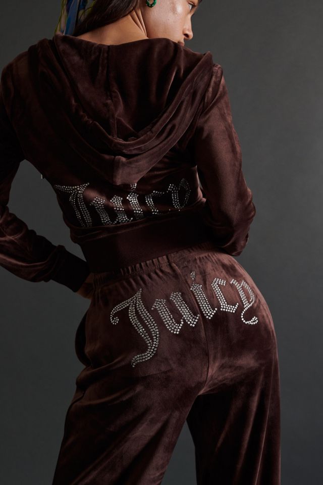 Juicy Couture UO Exclusive Luxe Velour Track Pant | Urban Outfitters