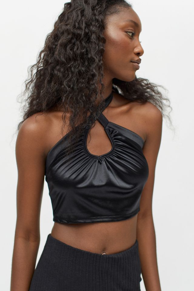 Urban Renewal Remnants Silky Wrap Halter Top