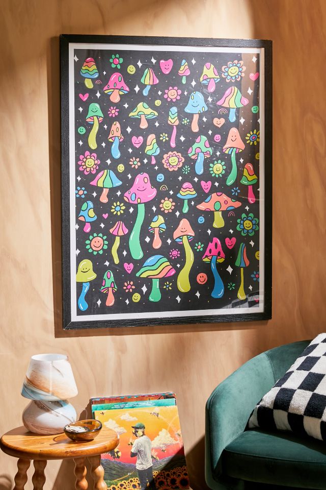 Doodle By Meg Rainbow Mushrooms Art Print