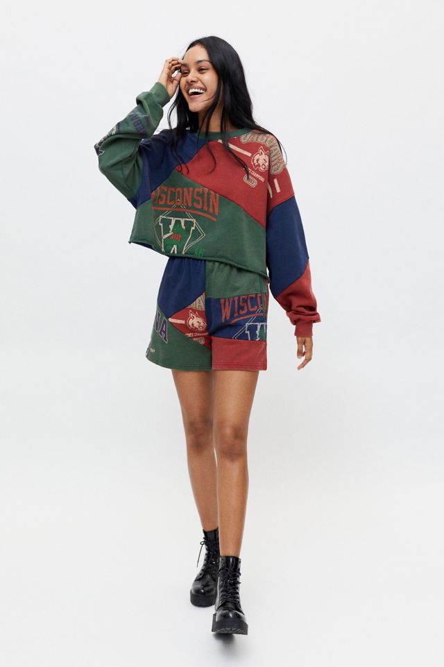 Collegiate Colorblock Cropped Sweatshirt #2