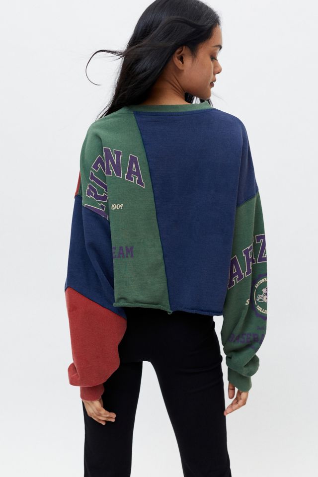 Collegiate Colorblock Cropped Sweatshirt #3