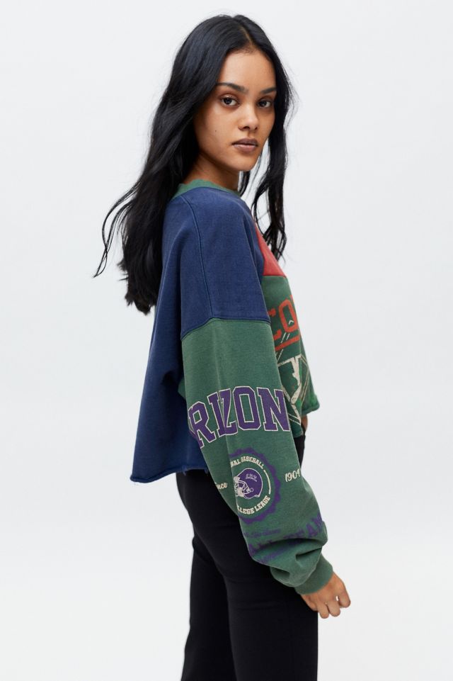 Collegiate Colorblock Cropped Sweatshirt #5