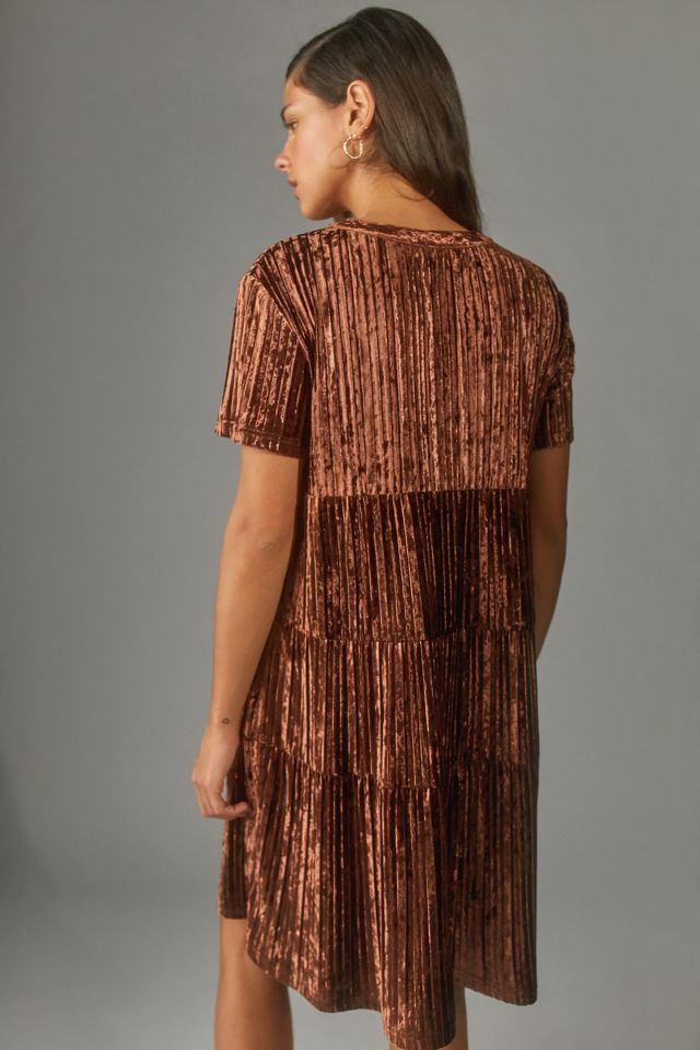 Crushed Velvet Babydoll Dress Black Velvet Wrap Front Babydoll Dress   PinkBlush