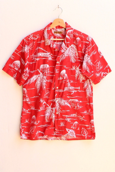 Chemisier Vintage Ruff Hewn Western Rayé Imprimé Selle – 100% Coton, Taille L, Fait Aux USA