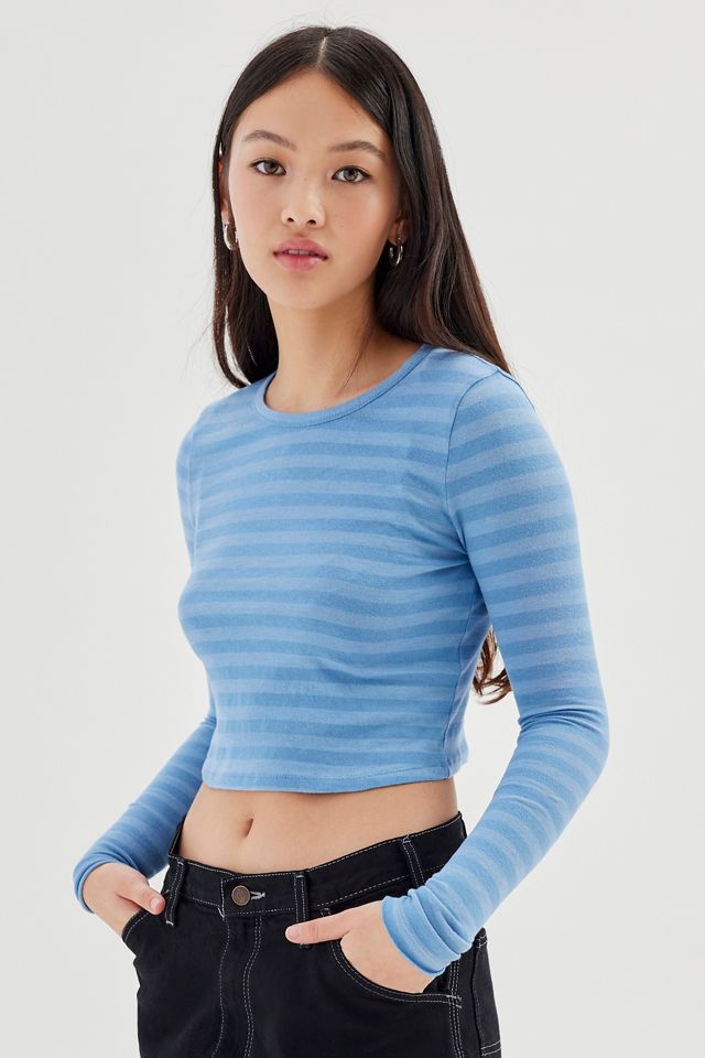 BDG Girlfriend Ribbed Cropped Long Sleeve Tee | Urban Outfitters