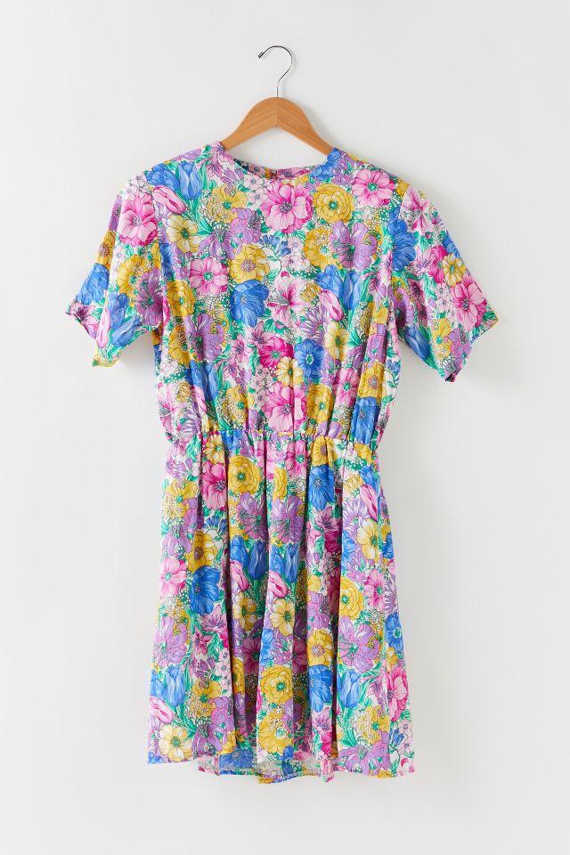 Vintage Bright Floral Dress | Urban Outfitters