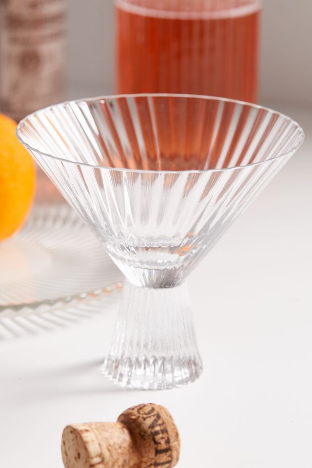 Ridged Martini Glass