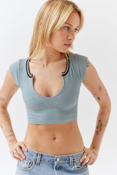 Out From Under Go For Gold Seamless Top In Grey