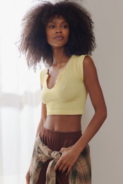 Yellow going sale out tops