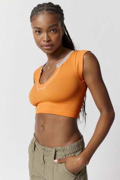 Out From Under Go For Gold Seamless Top In Orange