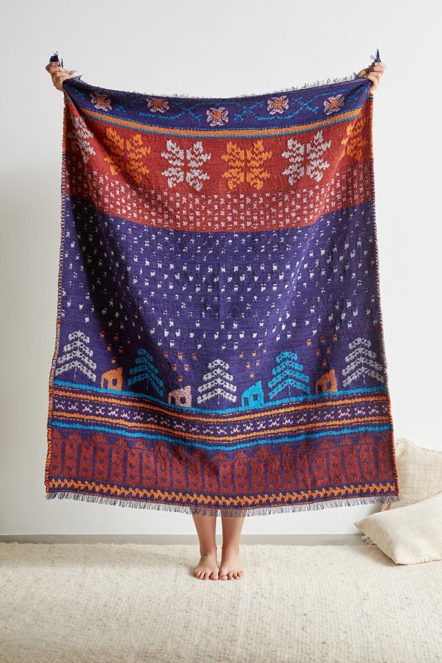 Quiet Cabin Throw Blanket Urban Outfitters