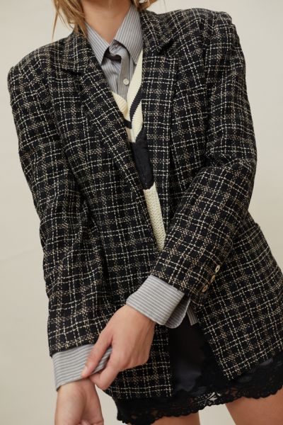 vintage tartan blazer