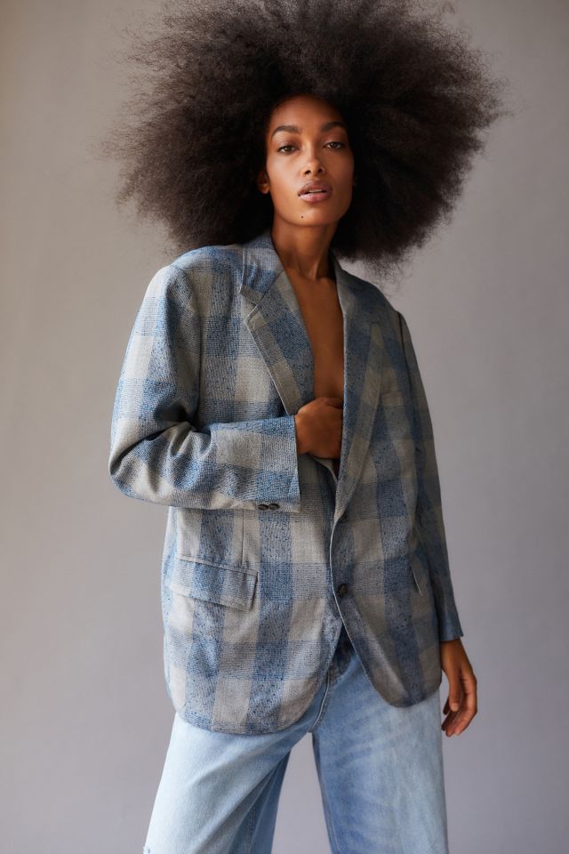 Urban Renewal Vintage Plaid Patter Blazer | Urban Outfitters