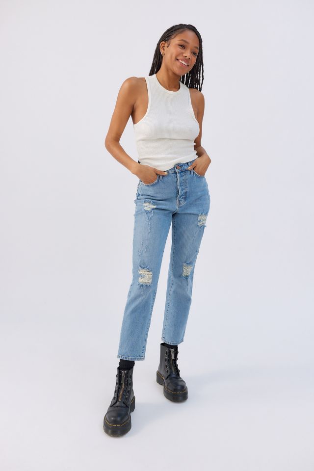 BDG High-Waisted Skinny Straight Jean — Distressed #4