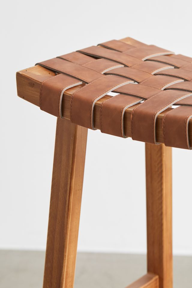Amazon.com: FAVSH Leather Woven Counter Stools with Wood