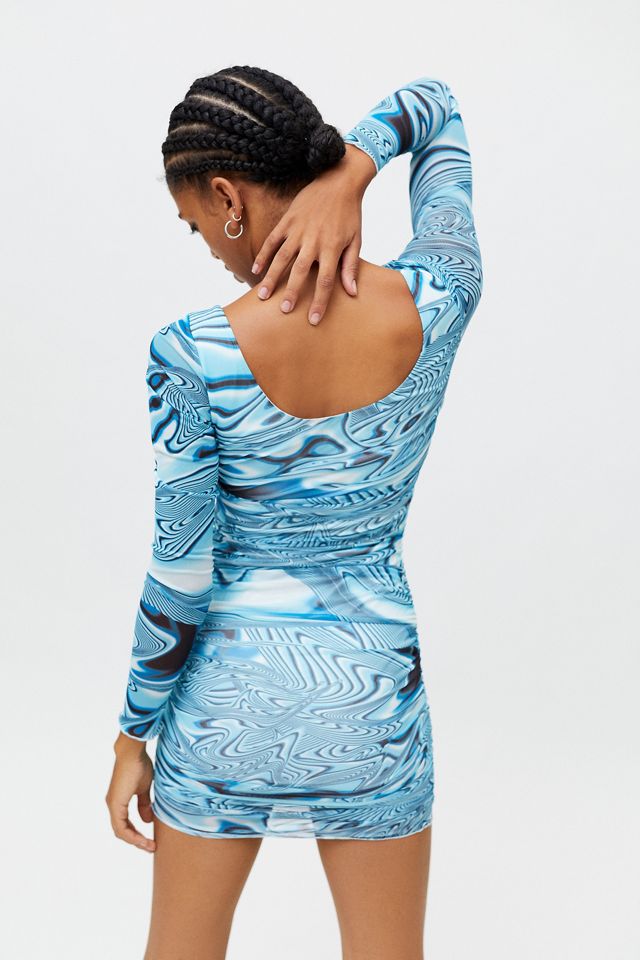 Kiss The Sky Electric Swirl Mesh Mini Dress #1