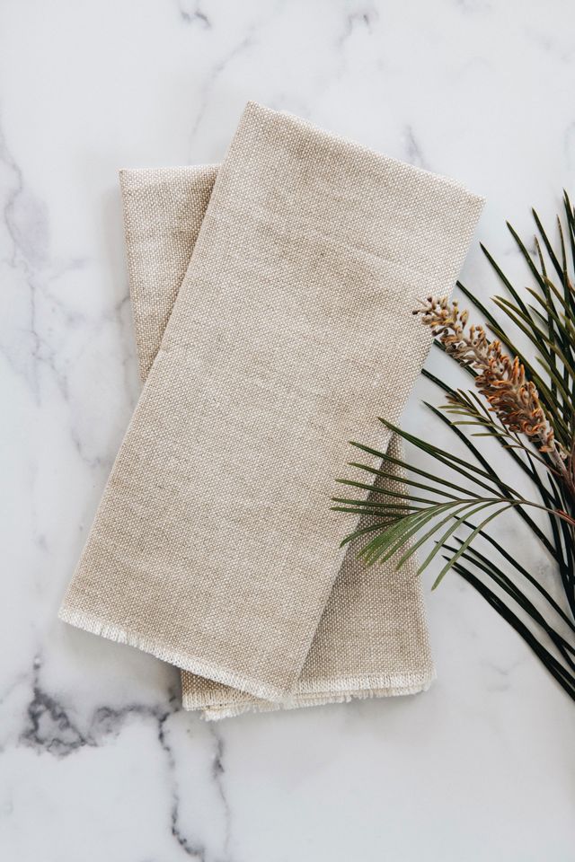 Connected Goods x Fernhill Linen Hand Towel Urban Outfitters