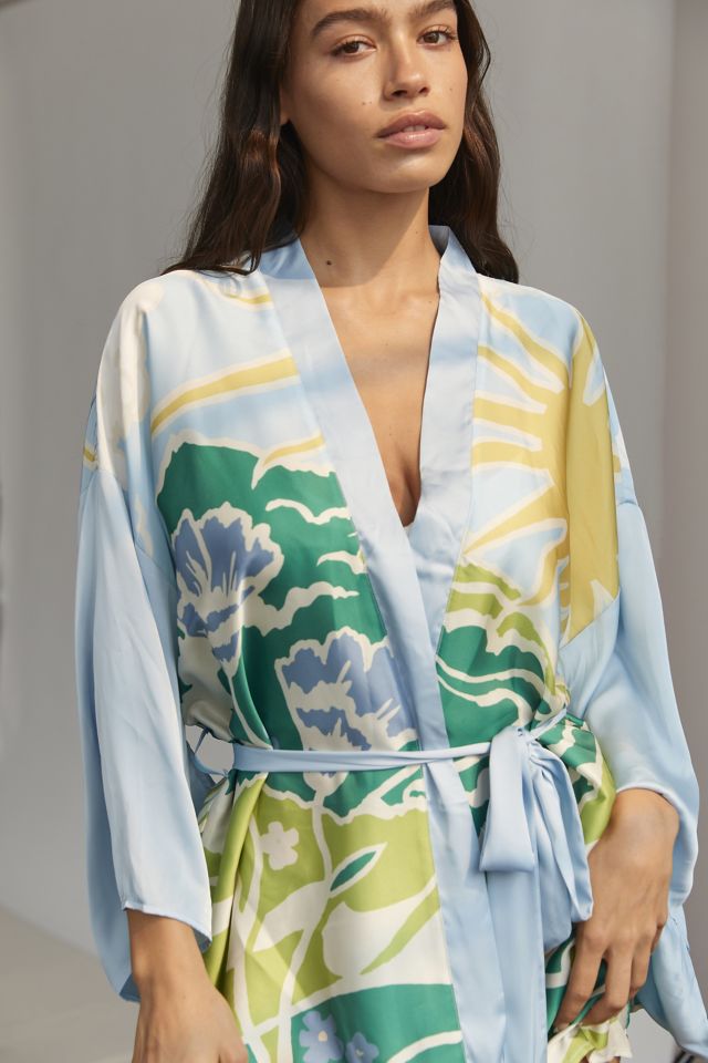Scenic Silky Robe Urban Outfitters Canada
