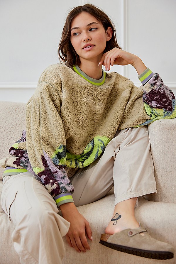Out From Under Sherpa Pullover Sweatshirt In Mountain Scene