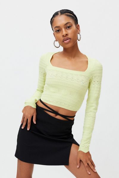 UO Siouxsie Square Neck Sweater | Urban Outfitters