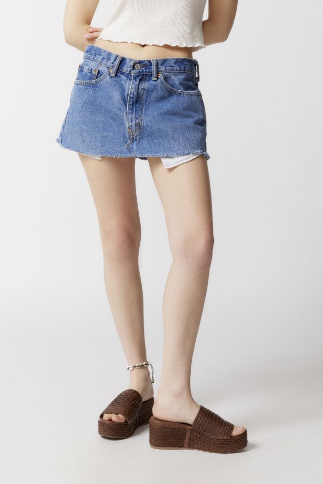 Levi denim skirt urban outfitters best sale