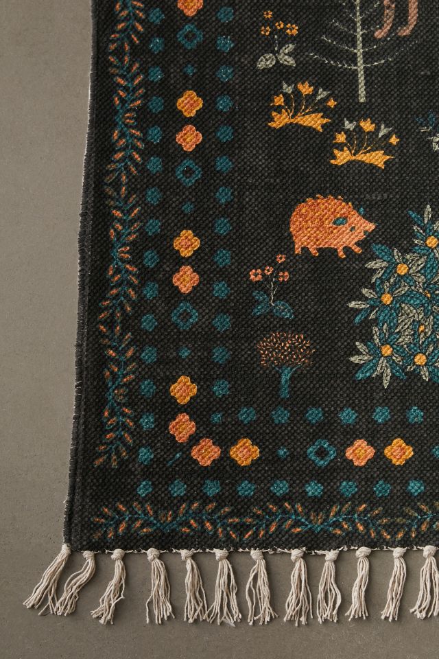 Printed Woodland Creature Rug #4