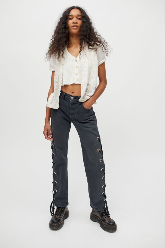 Urban Renewal Recycled Levi's Side Lace-Up Jean | Urban Outfitters Canada