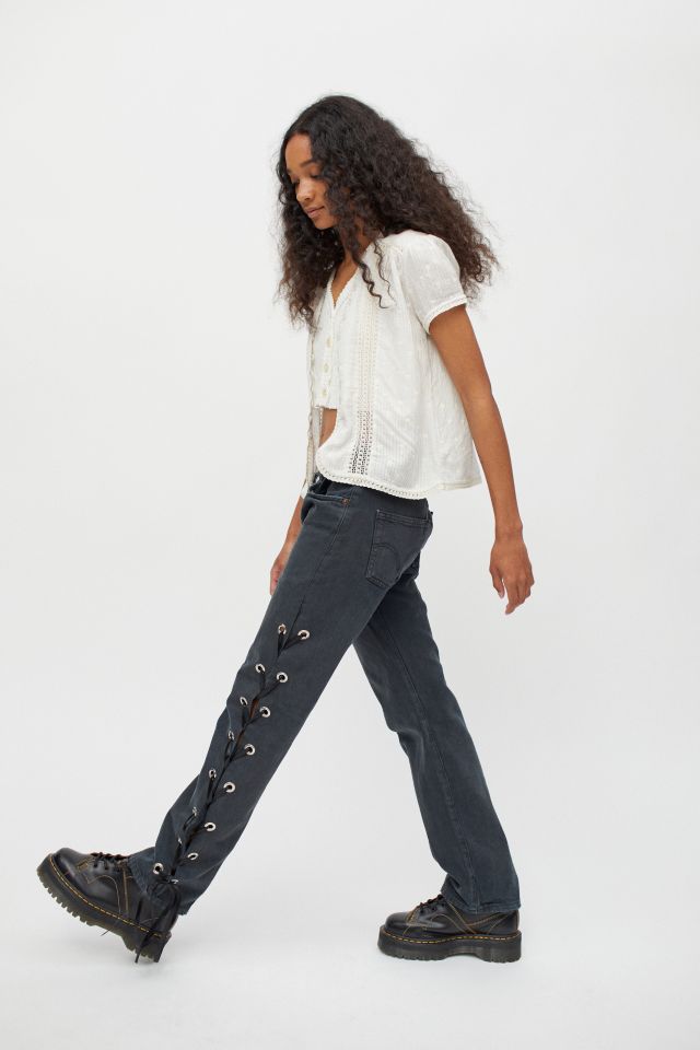 Urban Renewal Recycled Levi's Side Lace-Up Jean | Urban Outfitters Canada