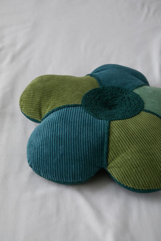 Flynn Corduroy Flower Throw Pillow #2