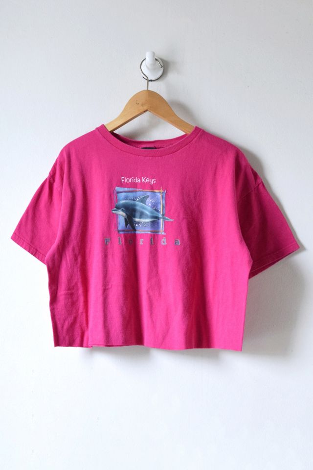 Vintage 90s Florida Keys Dolphin Cropped T-Shirt | Urban Outfitters