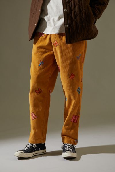 UO Embroidered Varsity Letter Corduroy Beach Pant